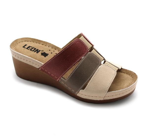 1009 LEON COMFORT DAMEN-LEDERHAUSSCHUHE 01